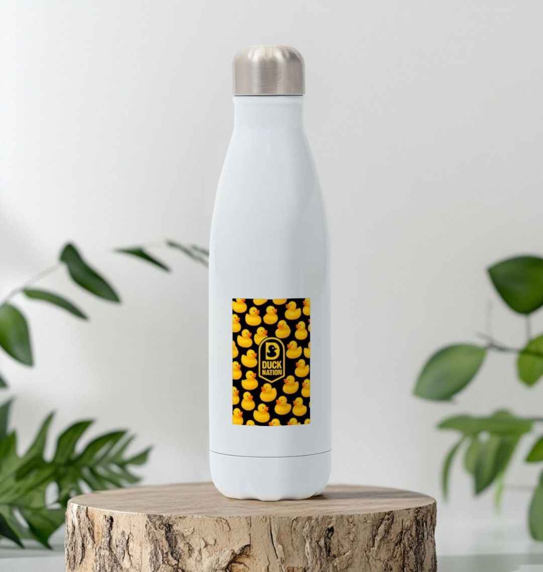 Duck Nation Water Bottle with Stylish Duck Wallpaper Design