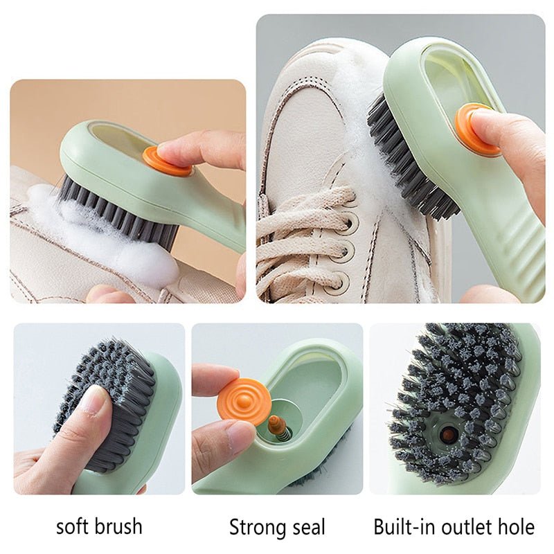 Automatic Liquid Discharge Shoe Brush Cleaner