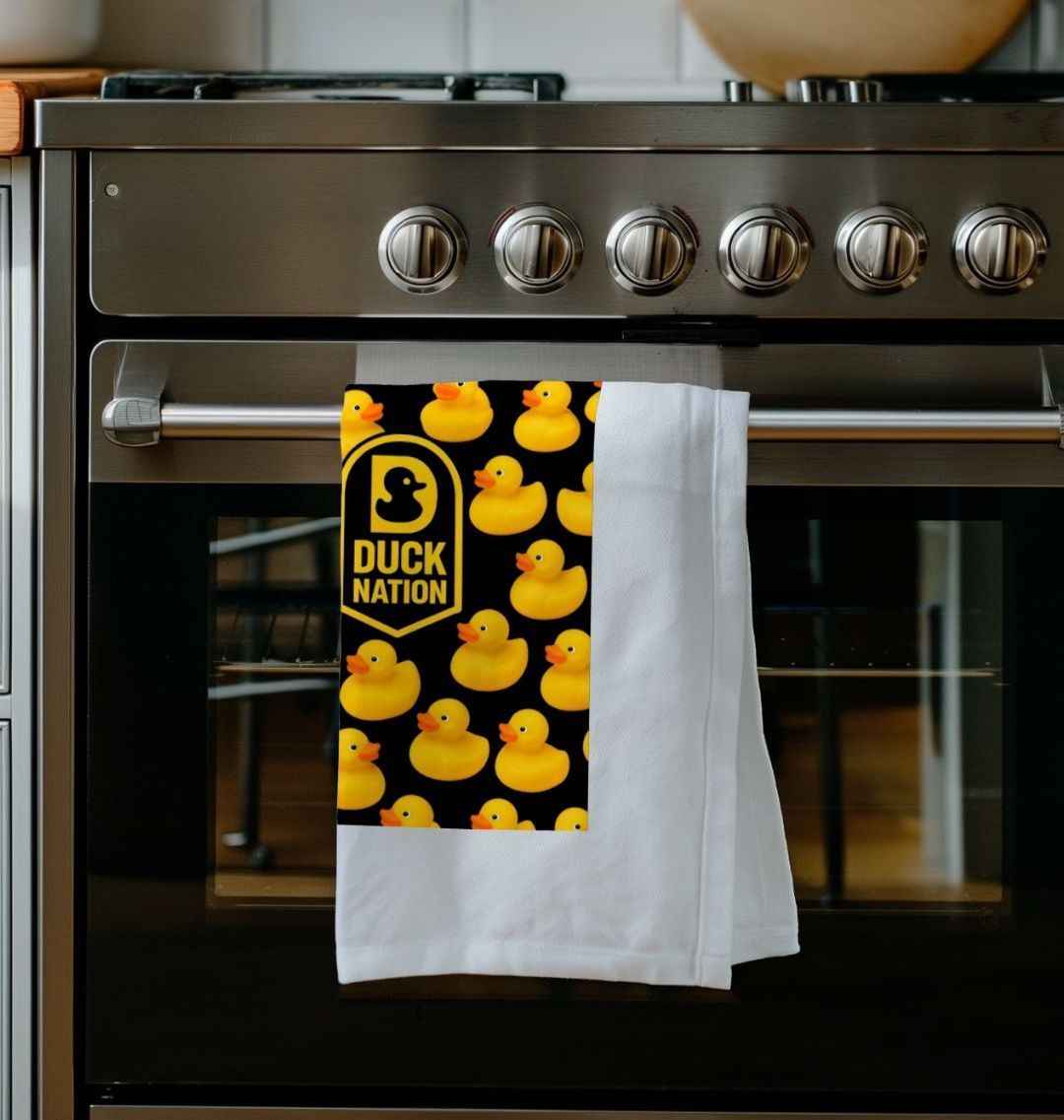 Duck Nation Wallpaper Design Tea Towel for Stylish Kitchen Decor