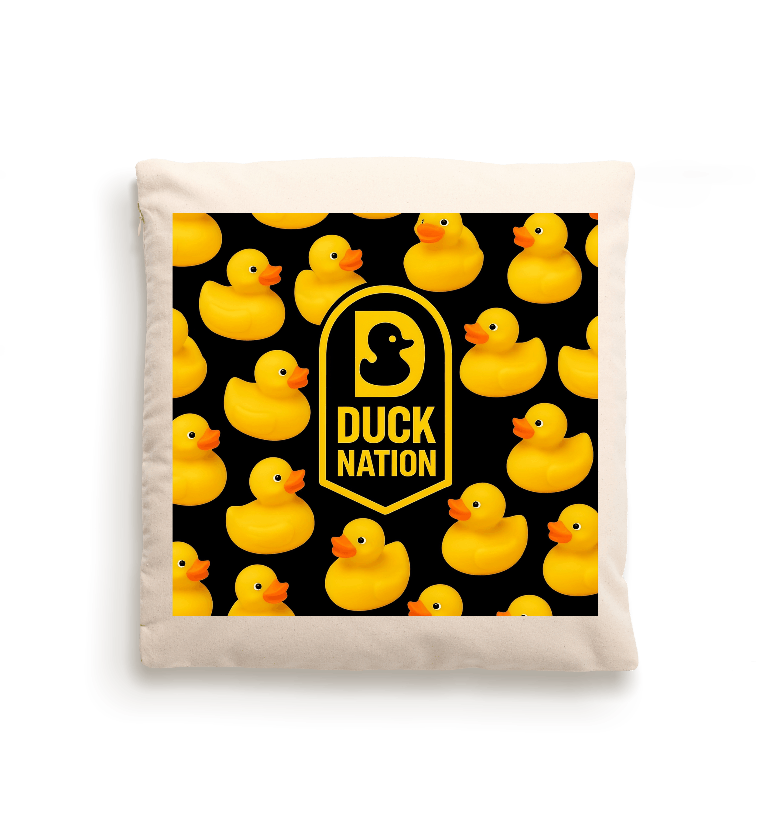 Duck Nation Pillow - Unique Wallpaper Duck Fabric Throw Pillow