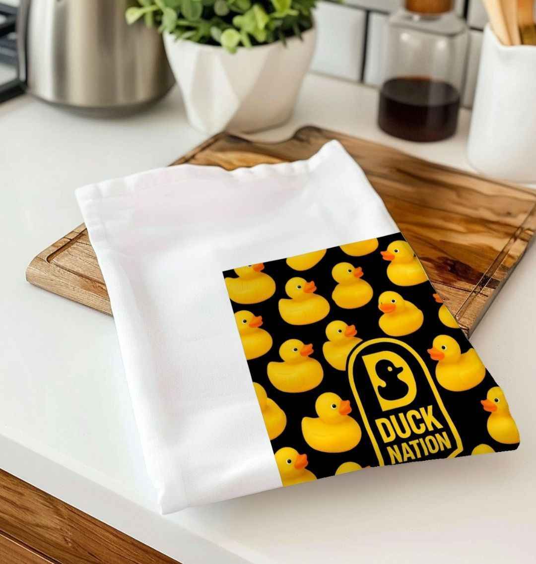 Duck Nation Wallpaper Design Tea Towel for Stylish Kitchen Decor