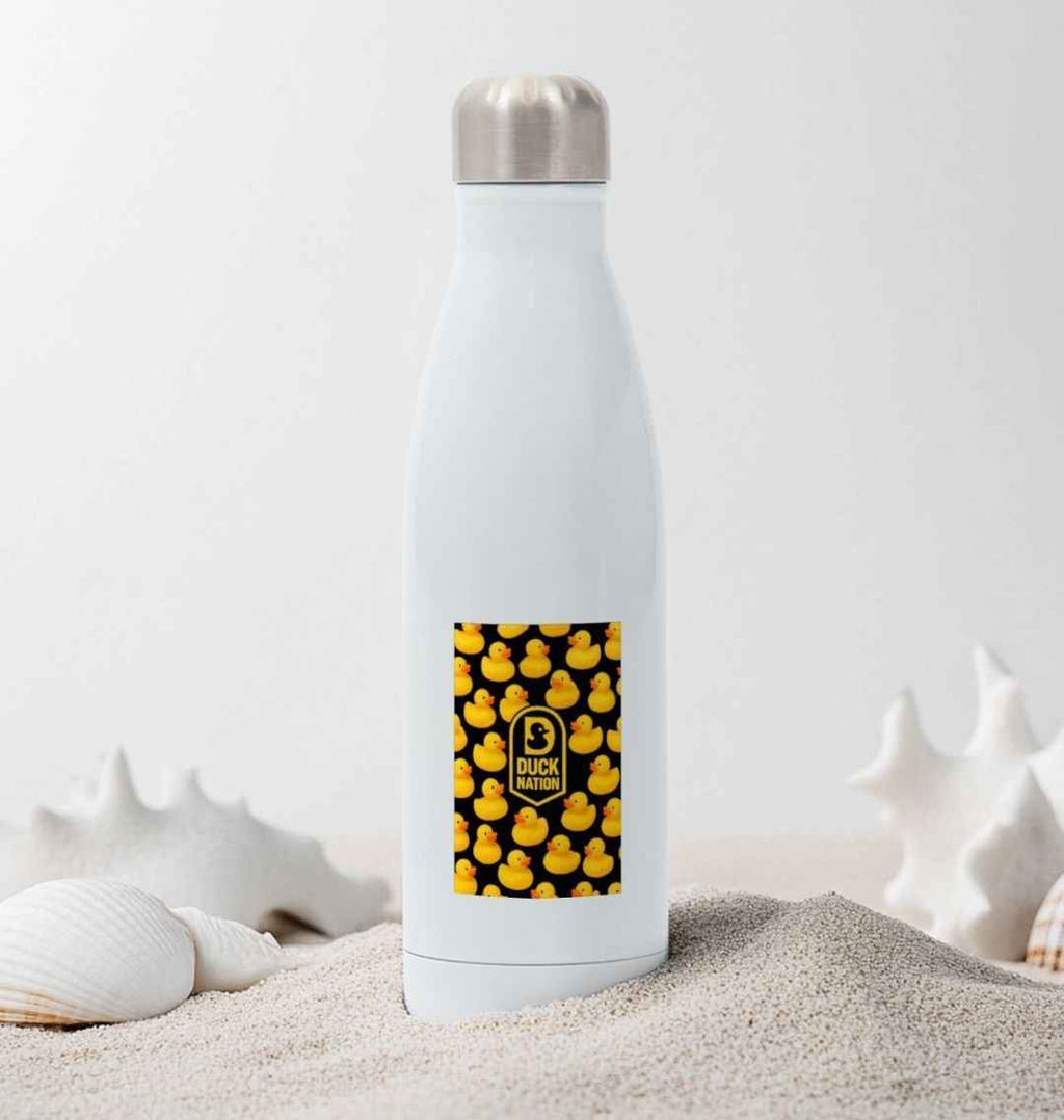 Duck Nation Water Bottle with Stylish Duck Wallpaper Design